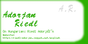 adorjan riedl business card
